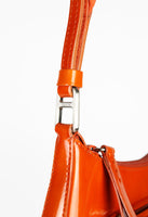 PRADA FW 1999 PATENT ORANGE POCKET SHOULDER BAG