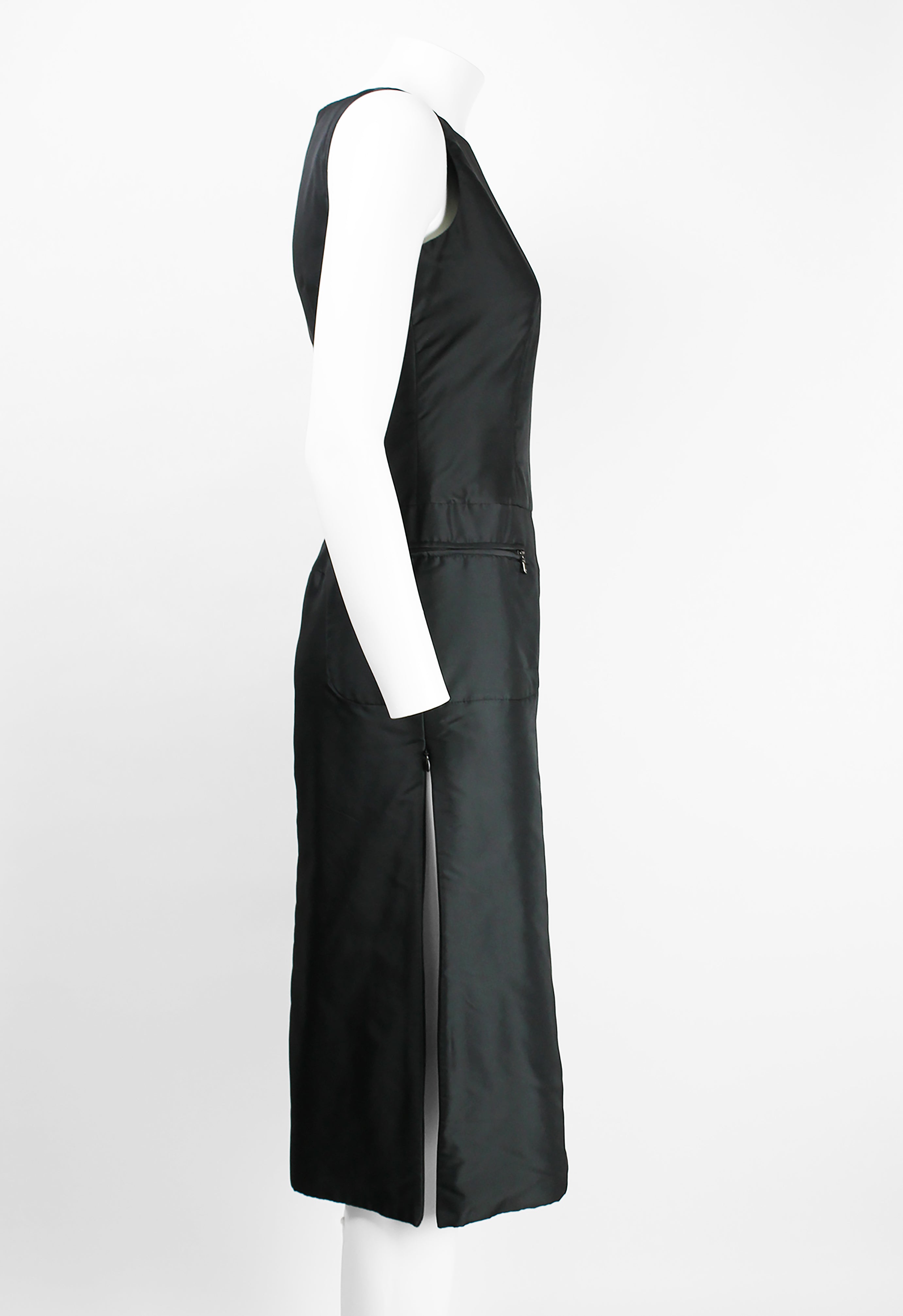 PRADA FW 1999 SILK PADDED WAIST BAG DRESS