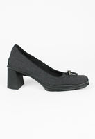 PRADA FW 1999 GREY SQUARE TOE TOGGLE HEELS