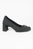 PRADA FW 1999 GREY SQUARE TOE TOGGLE HEELS