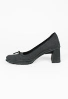 PRADA FW 1999 GREY SQUARE TOE TOGGLE HEELS