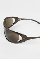 PRADA FW 2004 METALLIC EXTREME WRAPAROUND SUNGLASSES