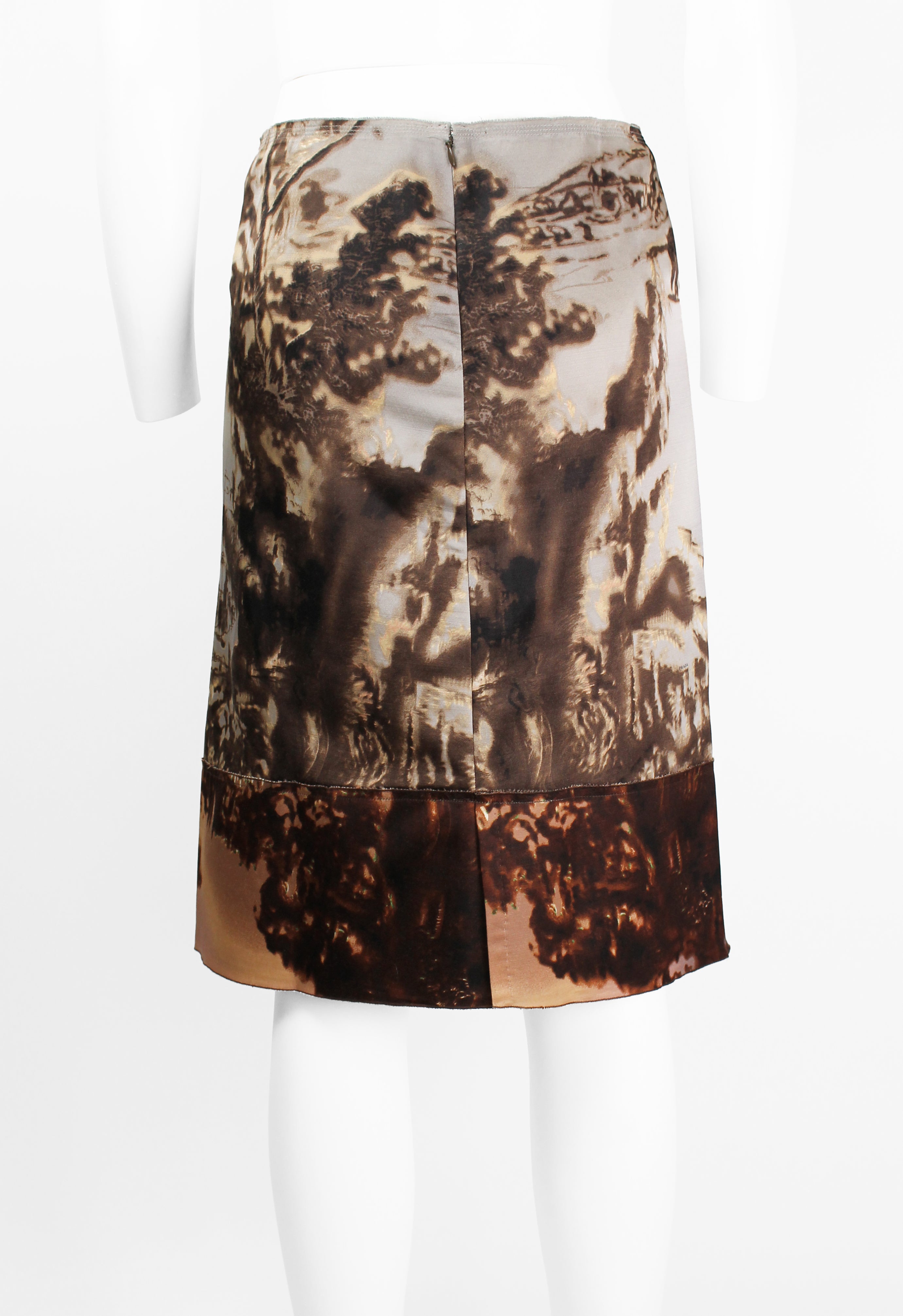 PRADA FW 2004 LANDSCAPE SILK SKIRT