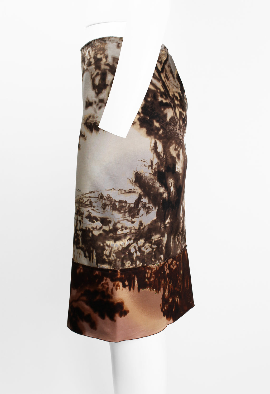 PRADA FW 2004 LANDSCAPE SILK SKIRT