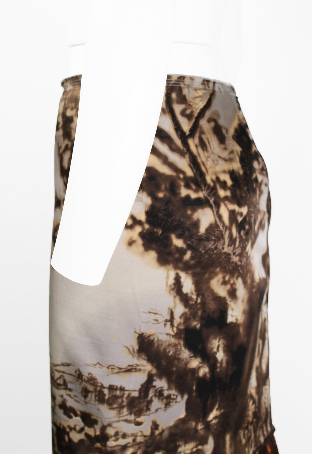 PRADA FW 2004 LANDSCAPE SILK SKIRT