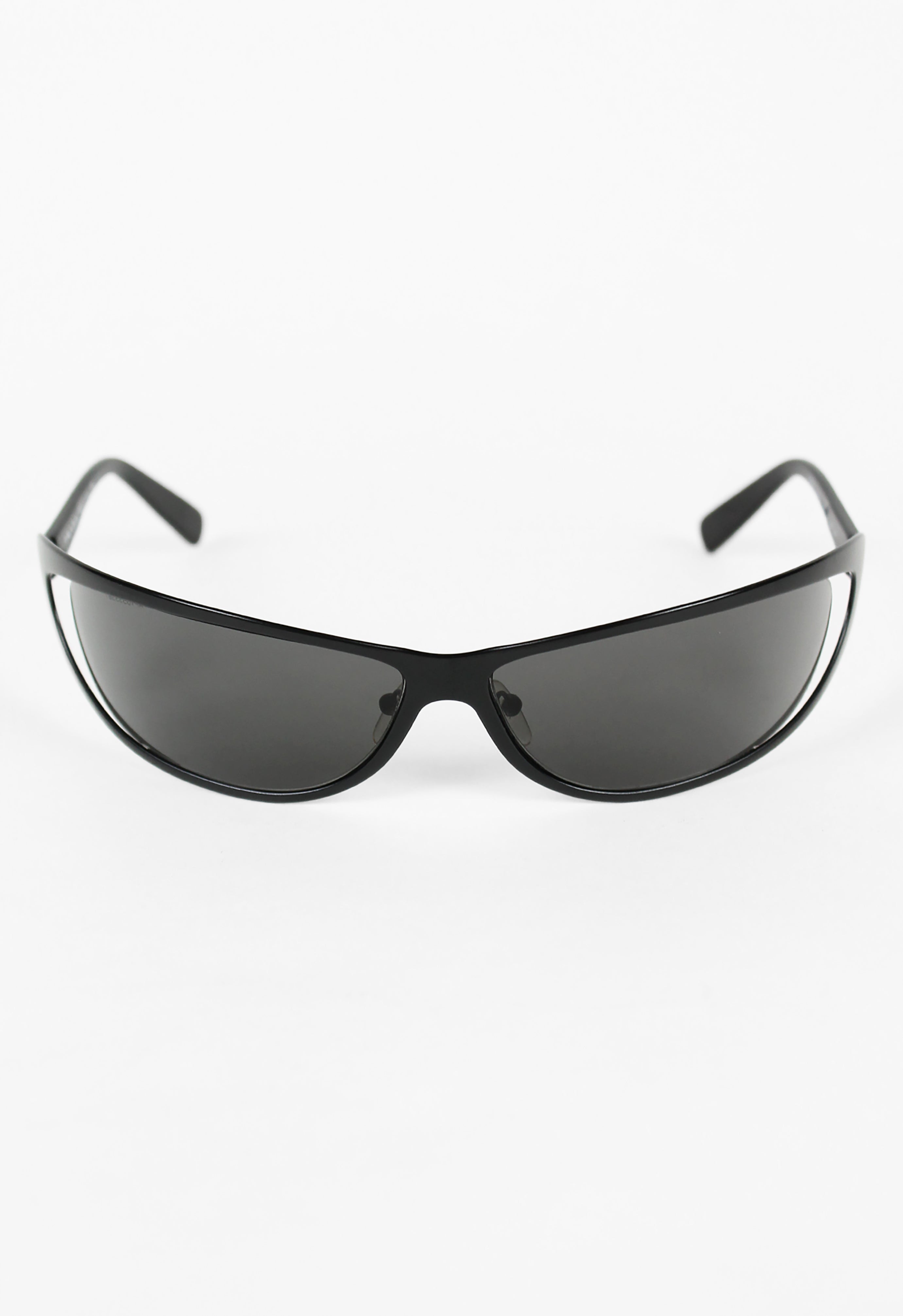 PRADA FW 2004 MATTE BLACK EXTREME WRAPAROUND SUNGLASSES