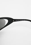 PRADA FW 2004 MATTE BLACK EXTREME WRAPAROUND SUNGLASSES