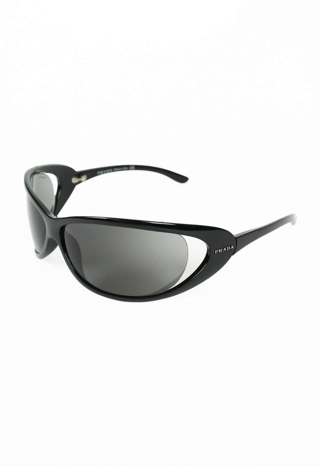 PRADA FW 2004 BLACK OVERSIZED EXTREME WRAPAROUND SUNGLASSES