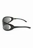 PRADA FW 2004 BLACK OVERSIZED EXTREME WRAPAROUND SUNGLASSES