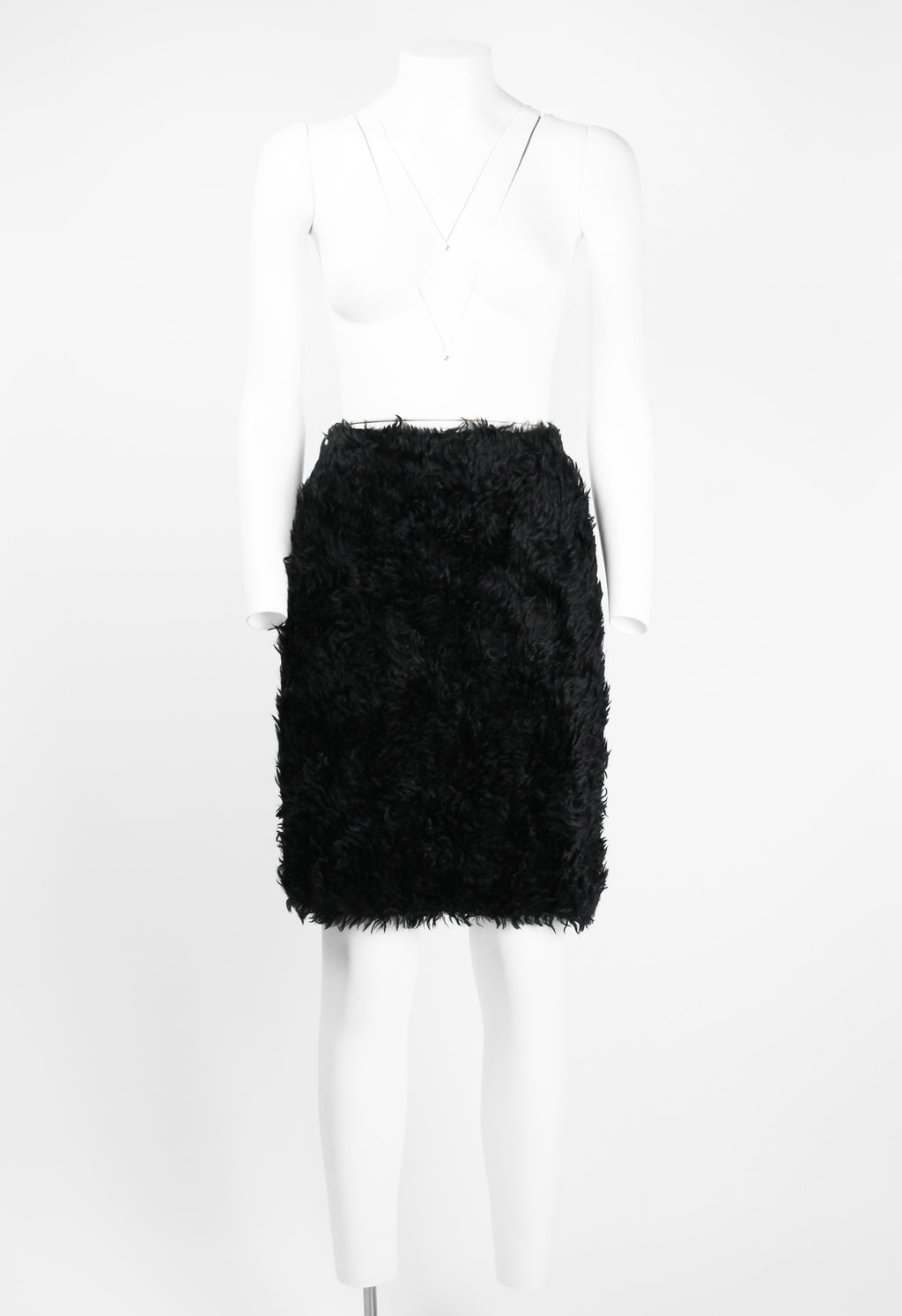 PRADA FW 2007 FAUX FUR MOHAIR SKIRT