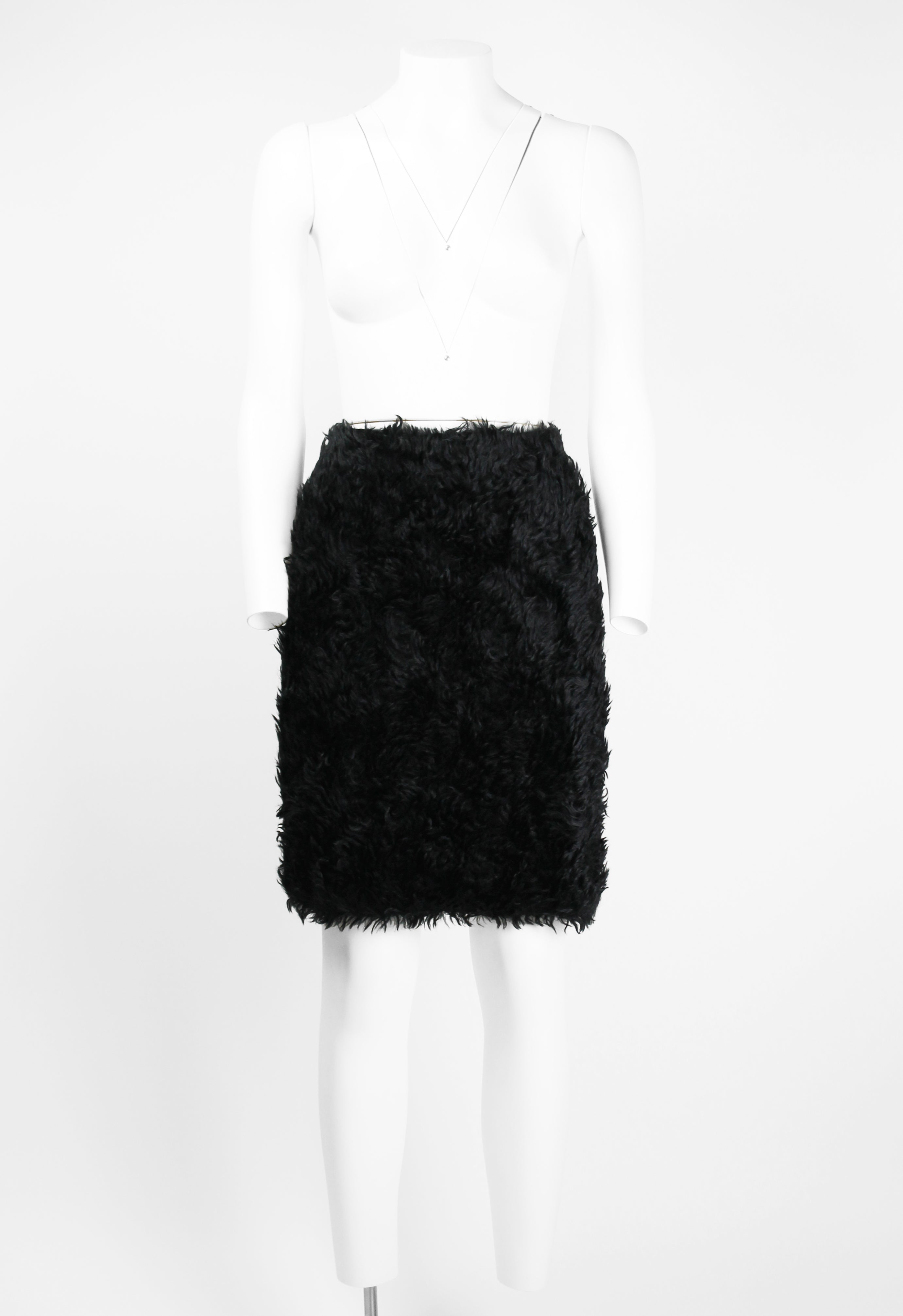 PRADA FW 2007 FAUX FUR MOHAIR SKIRT
