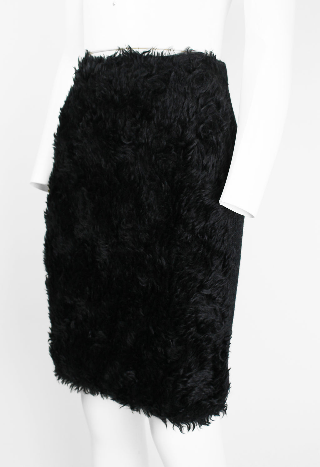 PRADA FW 2007 FAUX FUR MOHAIR SKIRT