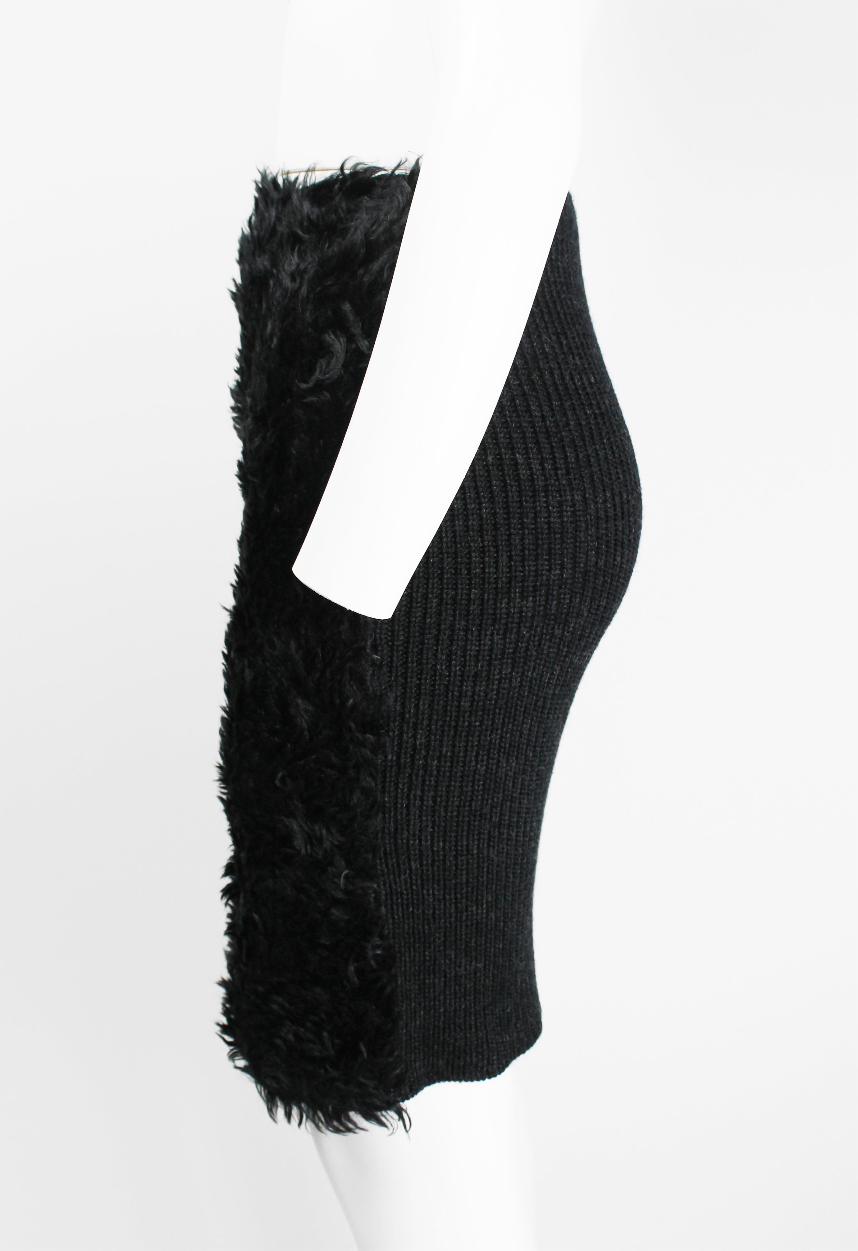 PRADA FW 2007 FAUX FUR MOHAIR SKIRT