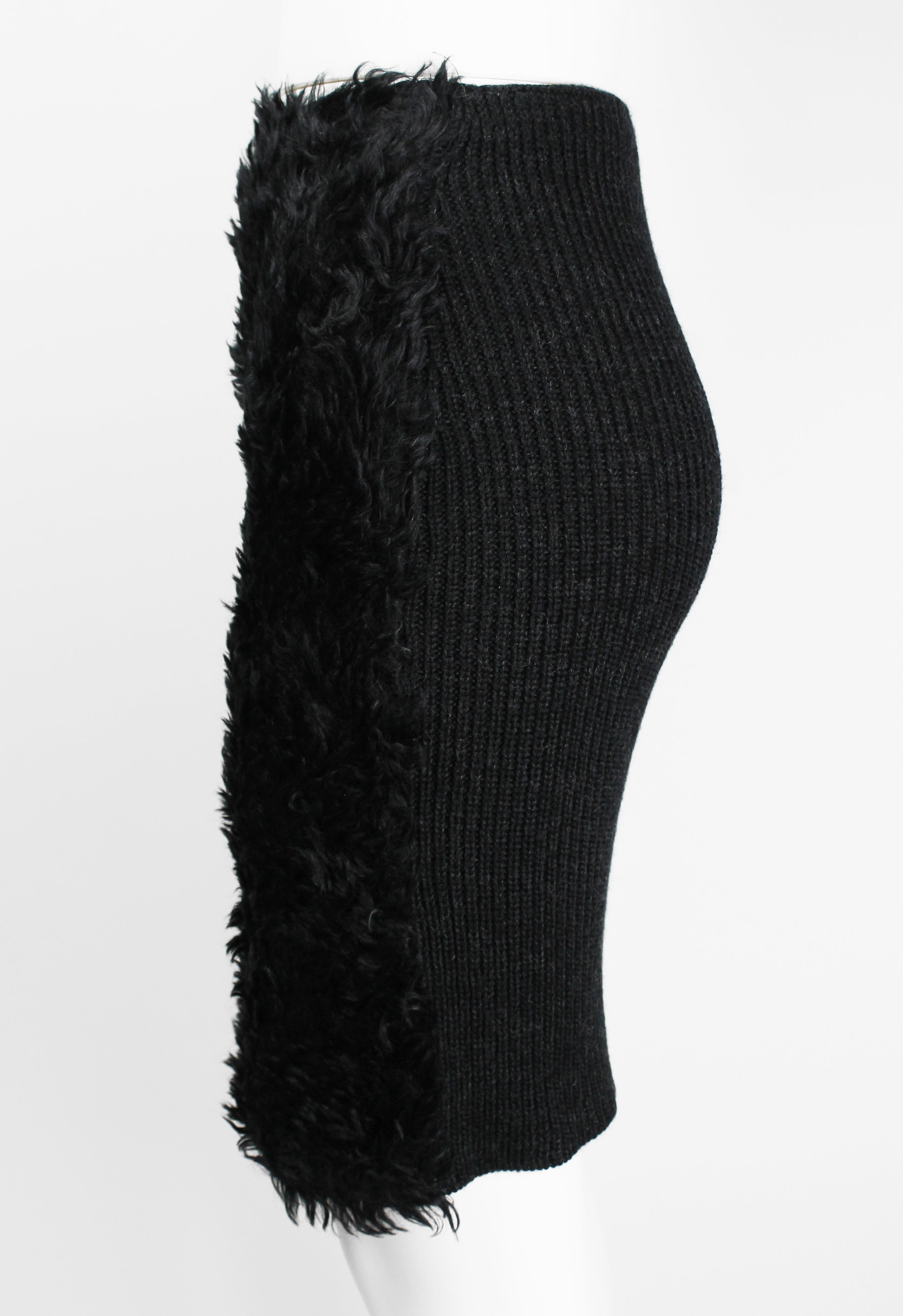 PRADA FW 2007 FAUX FUR MOHAIR SKIRT