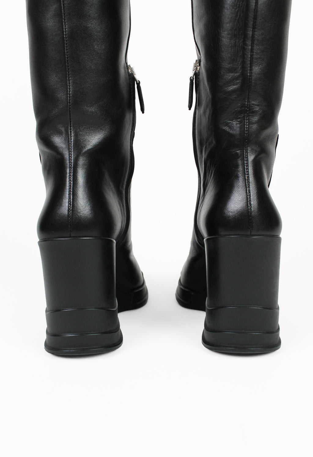 PRADA FW 2014 KNEE HIGH WEDGE BOOTS