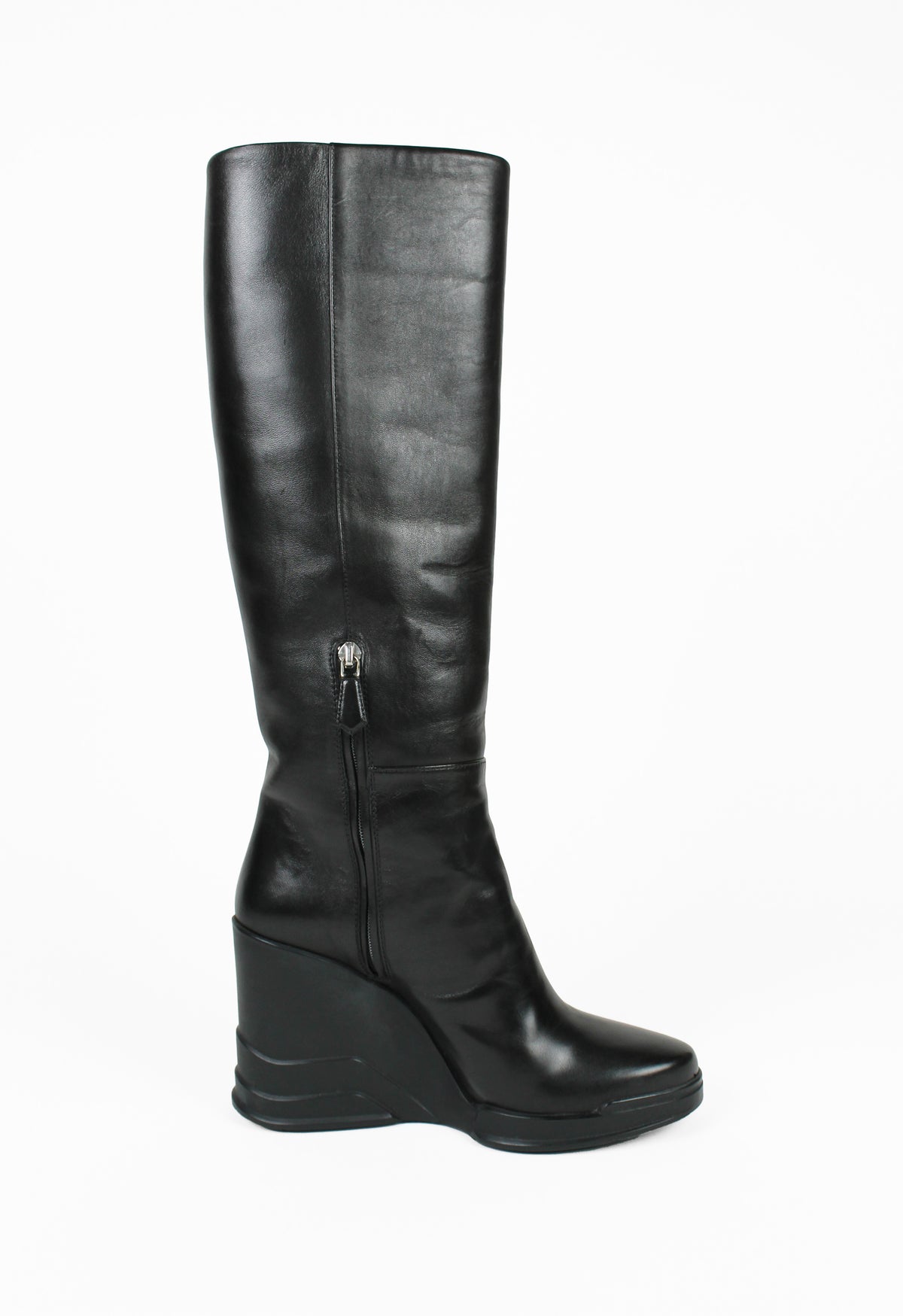 PRADA FW 2014 KNEE HIGH WEDGE BOOTS