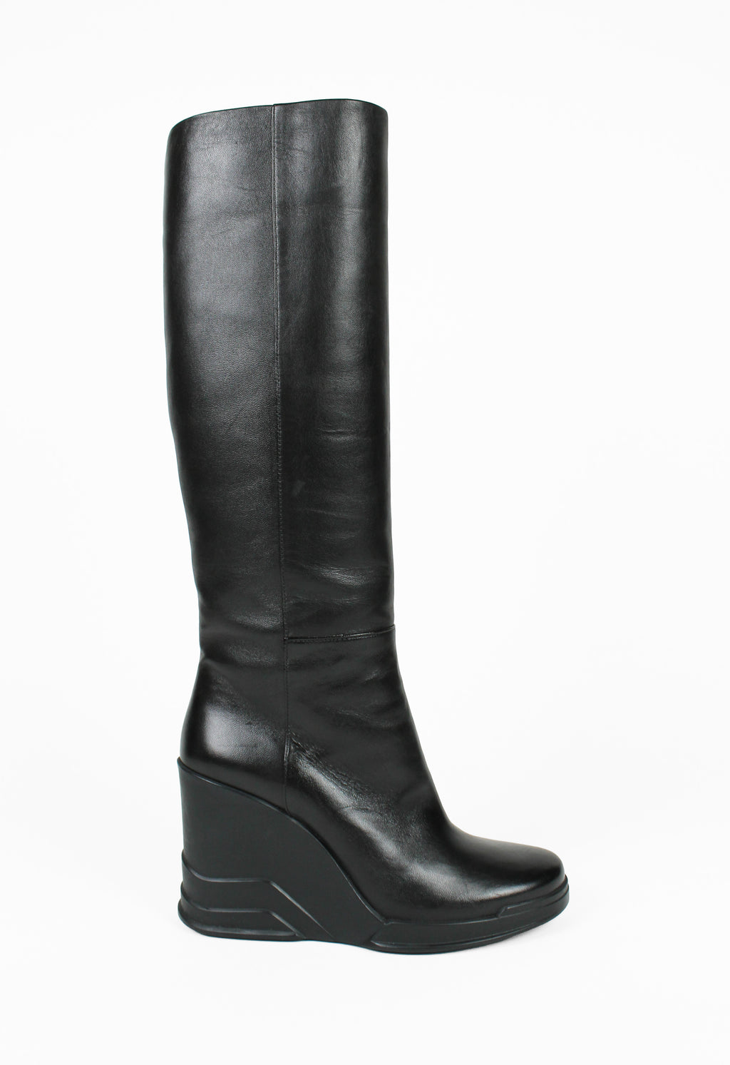 PRADA FW 2014 KNEE HIGH WEDGE BOOTS