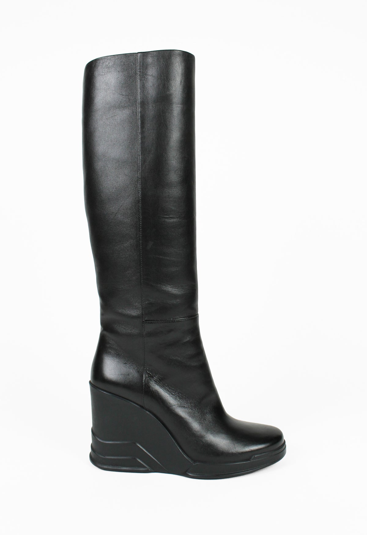 PRADA FW 2014 KNEE HIGH WEDGE BOOTS