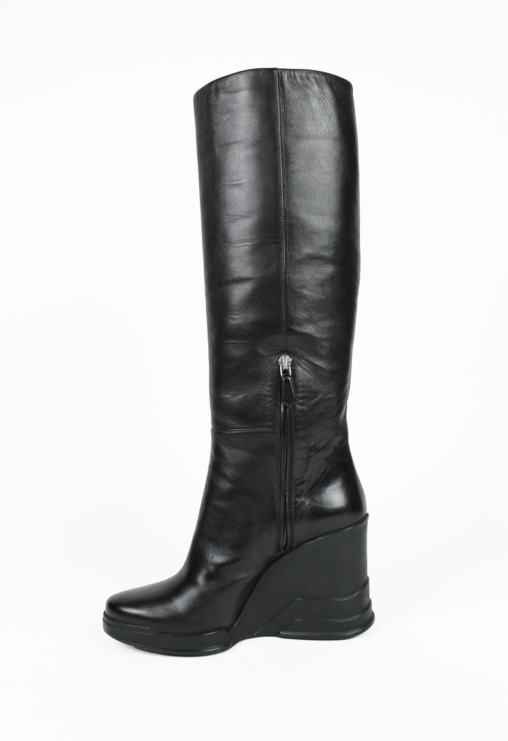 PRADA FW 2014 KNEE HIGH WEDGE BOOTS