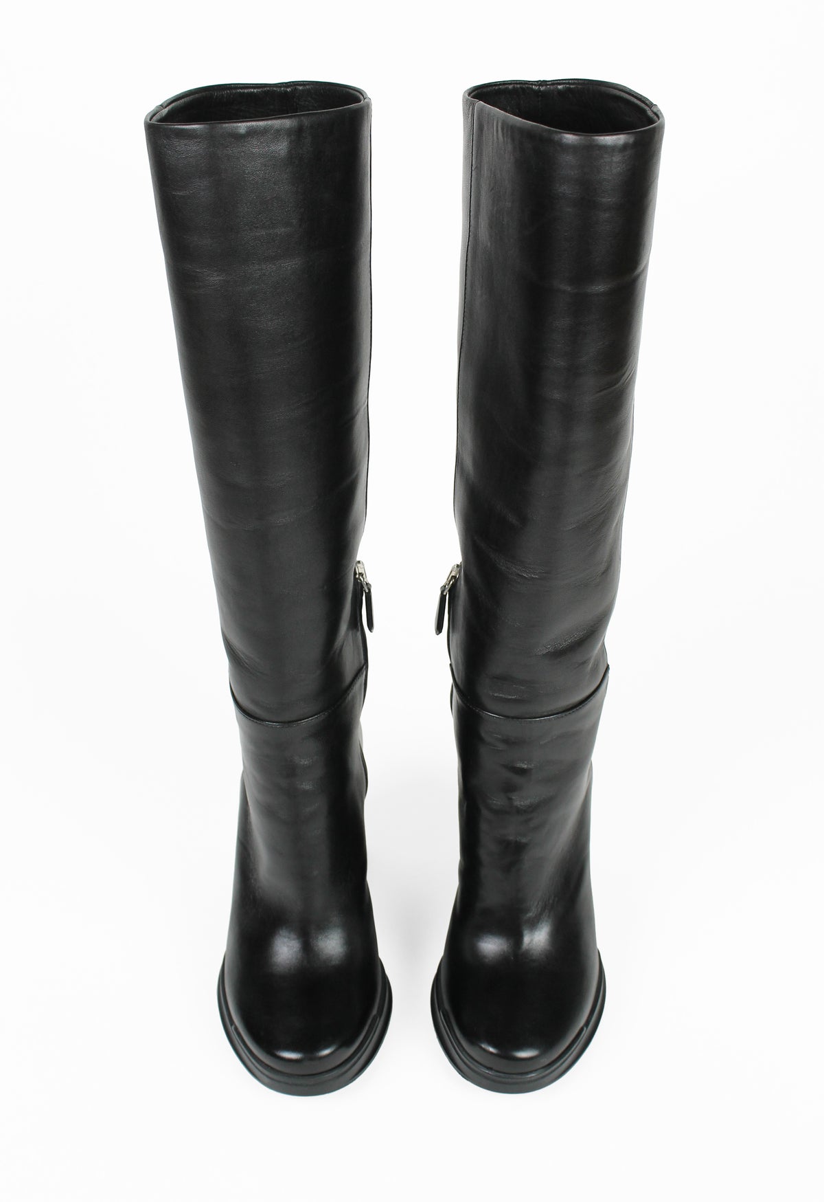 PRADA FW 2014 KNEE HIGH WEDGE BOOTS