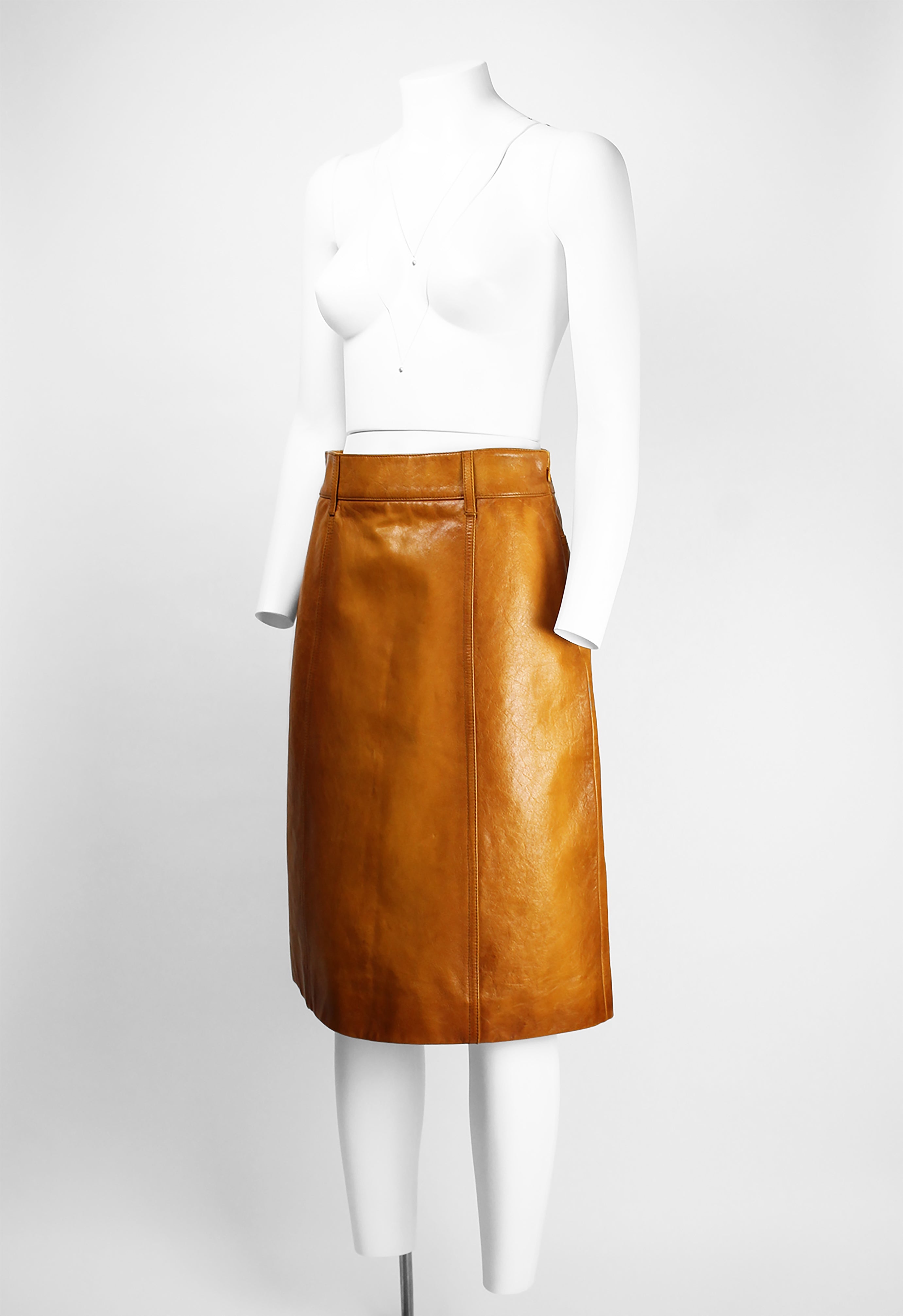 PRADA FW 2017 DYED LEATHER SKIRT – THE 543