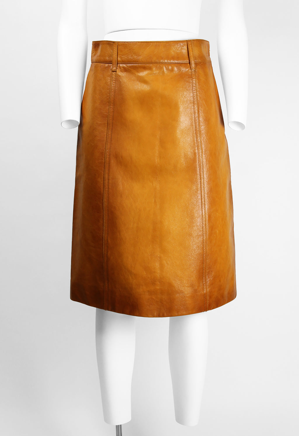 PRADA FW 2017 DYED LEATHER SKIRT