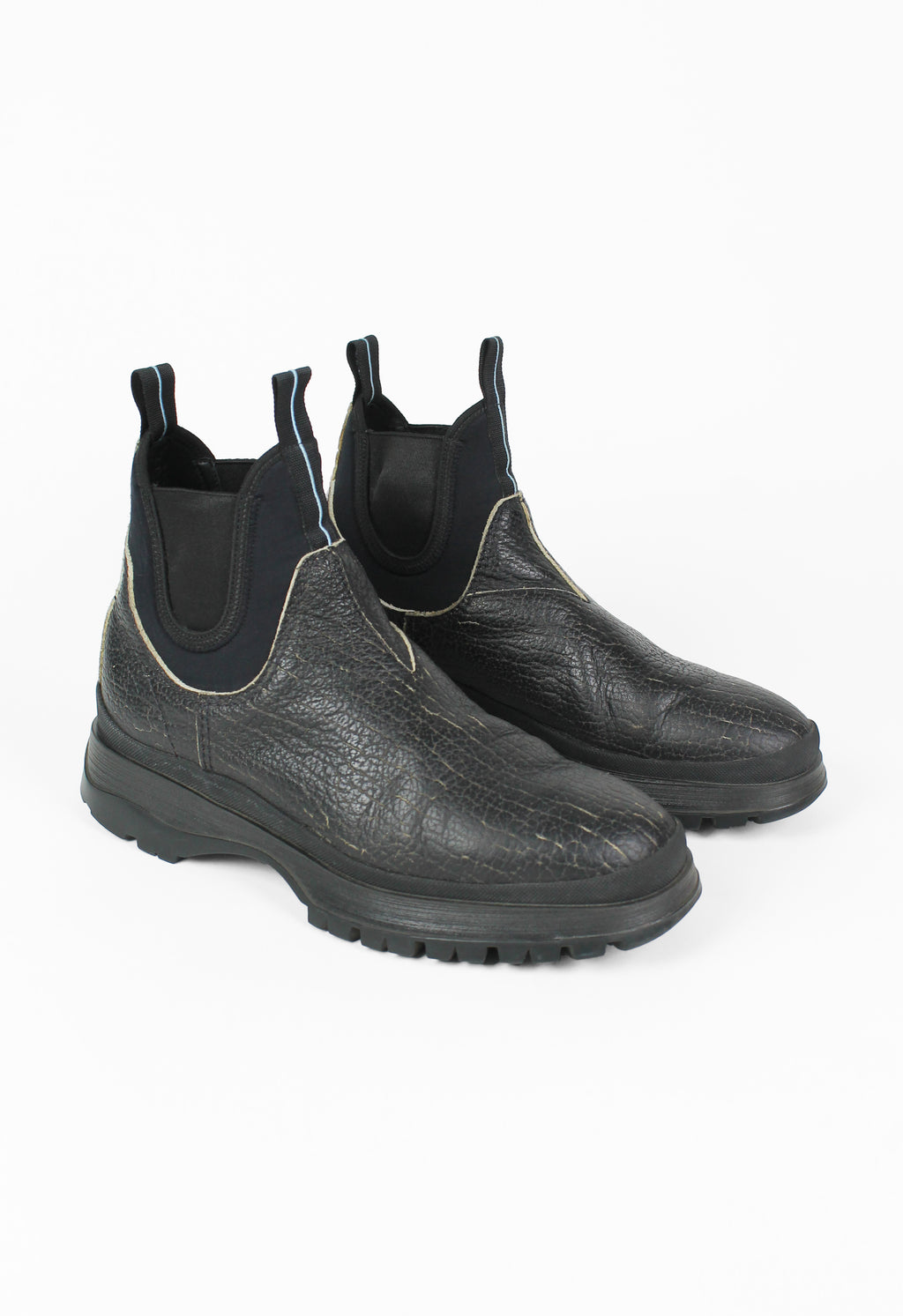 PRADA FW 2018 BRIXXEN CRACKED LEATHER BOOTS