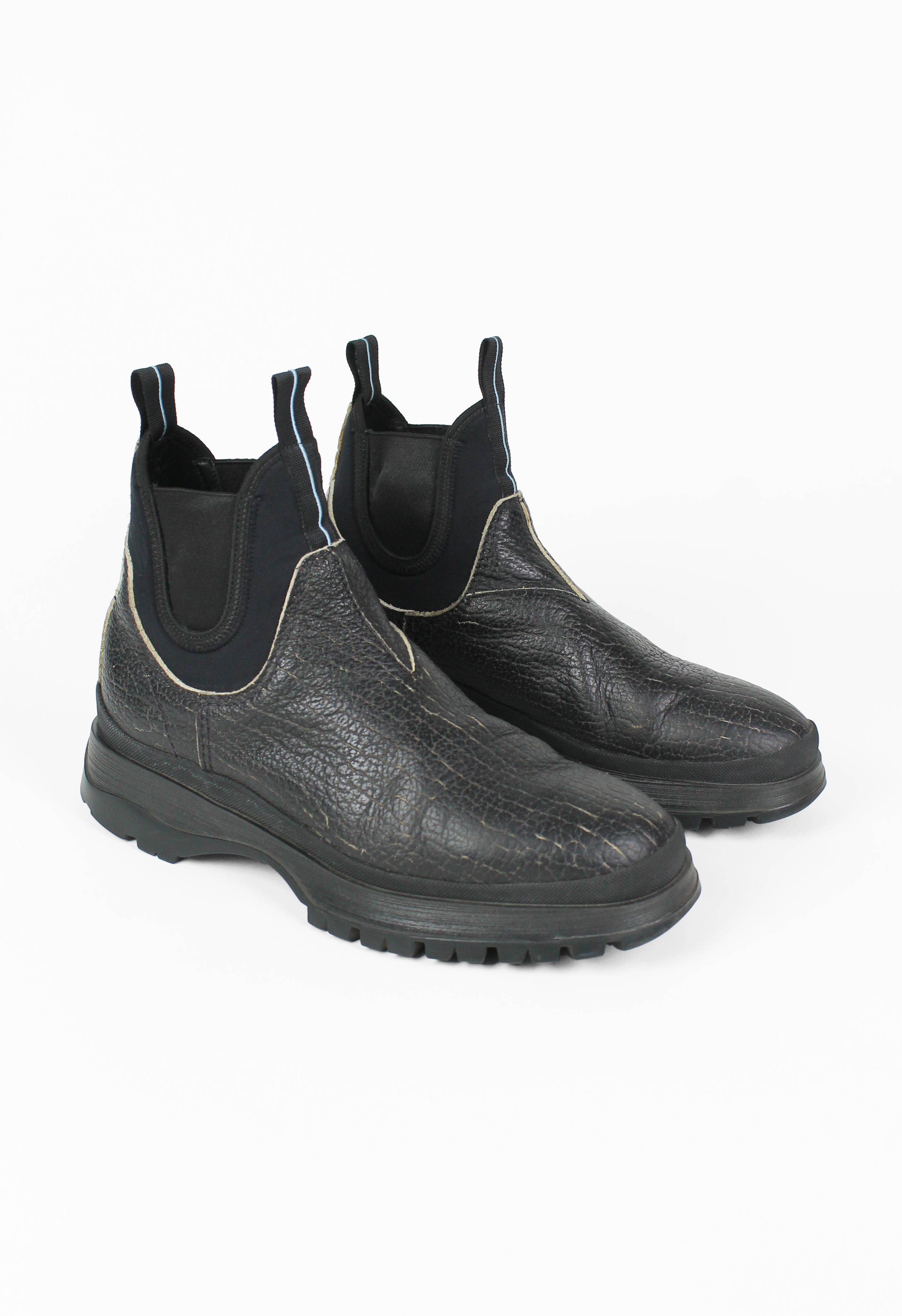 PRADA FW 2018 BRIXXEN CRACKED LEATHER BOOTS