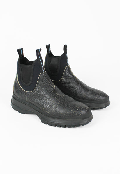 PRADA FW 2018 BRIXXEN CRACKED LEATHER BOOTS