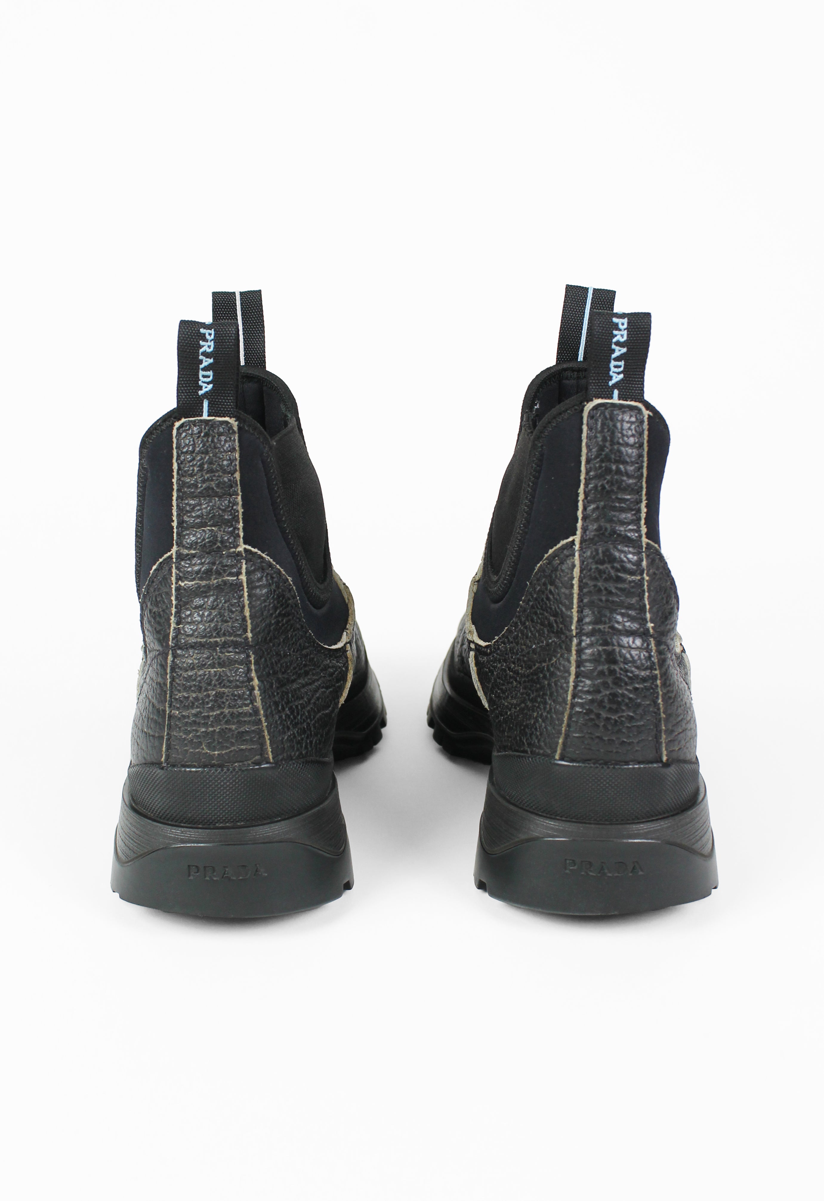 PRADA FW 2018 BRIXXEN CRACKED LEATHER BOOTS