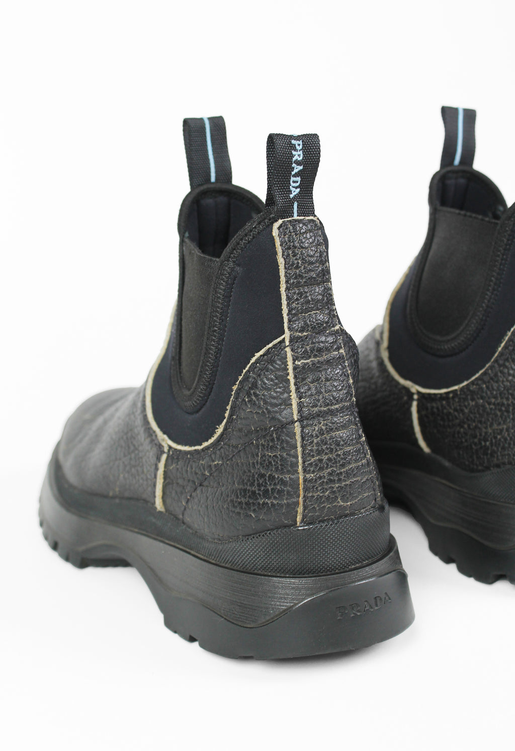 PRADA FW 2018 BRIXXEN CRACKED LEATHER BOOTS