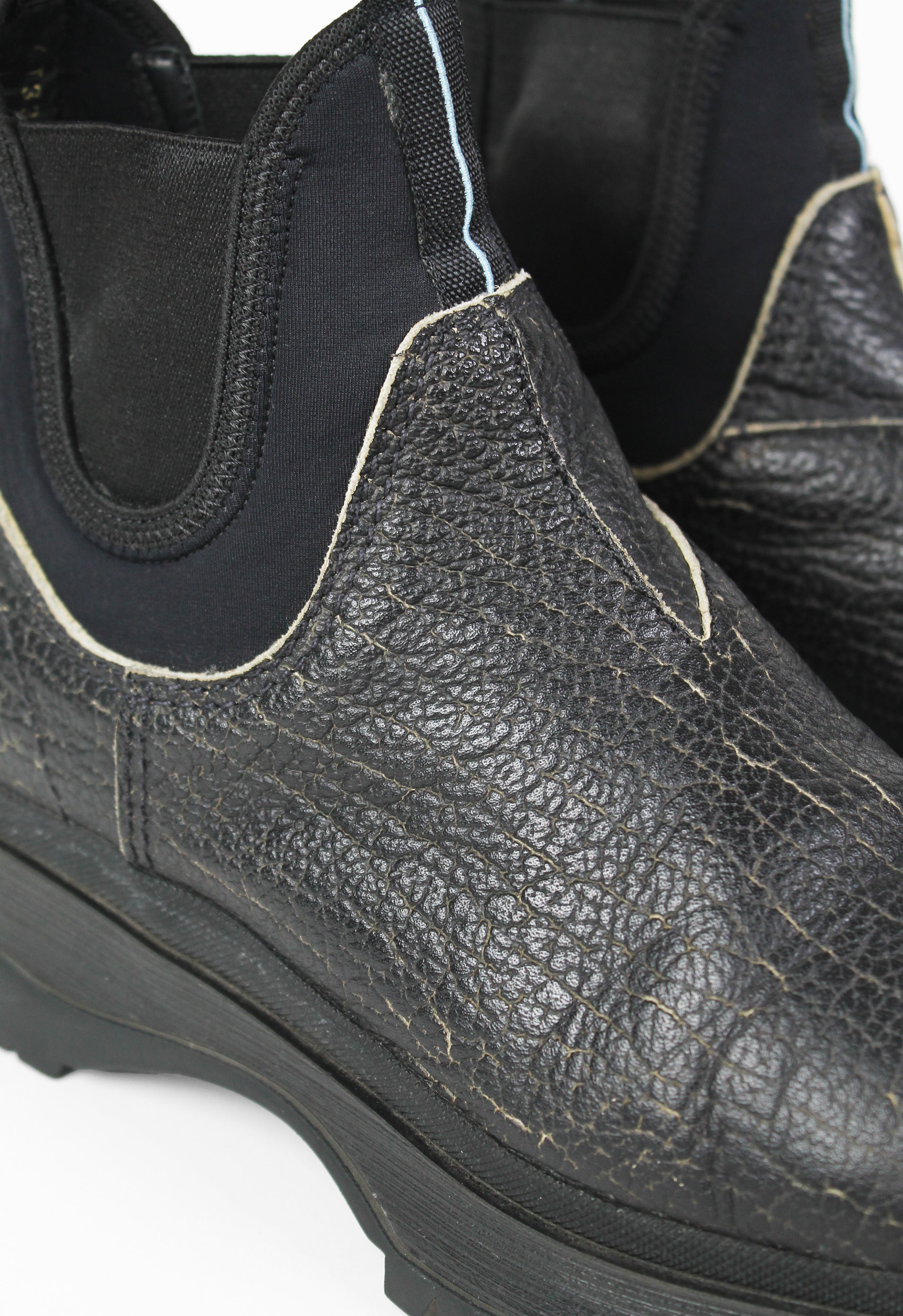 PRADA FW 2018 BRIXXEN CRACKED LEATHER BOOTS