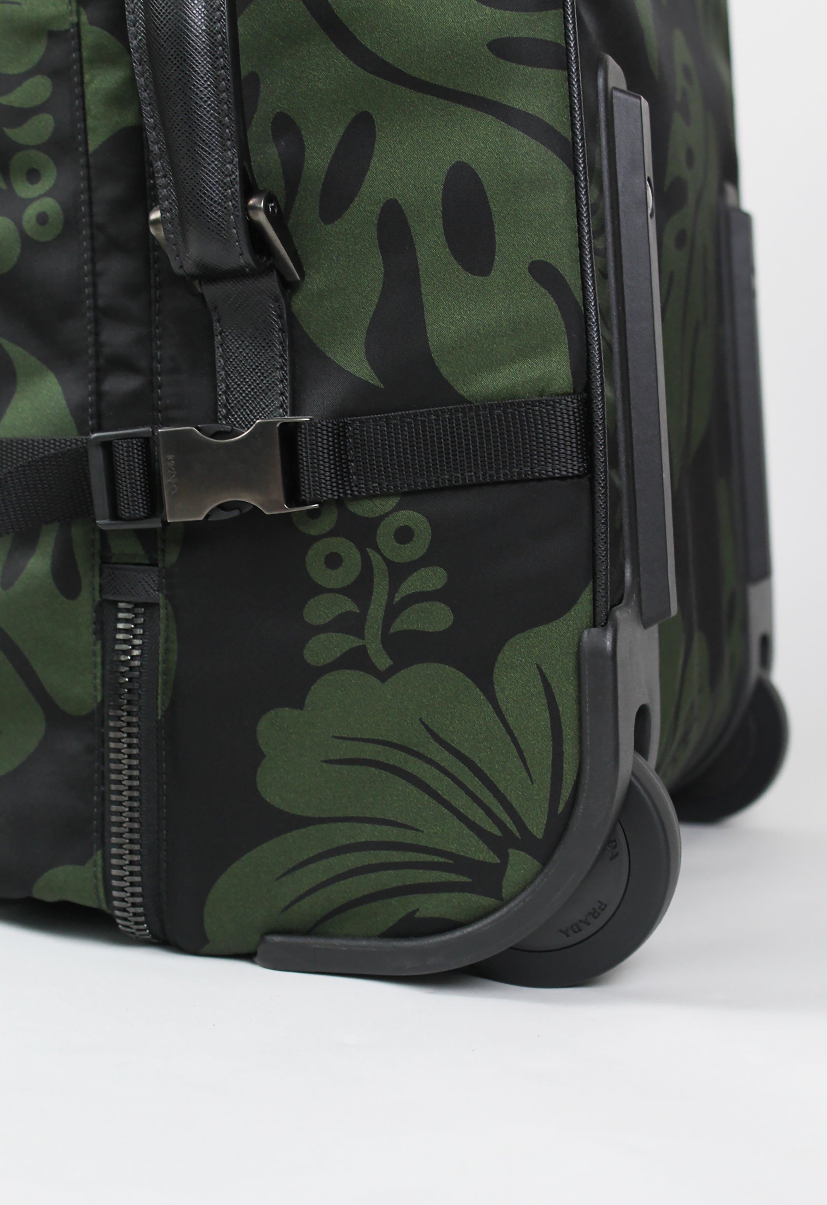 PRADA TESSUTO NYLON HIBISCUS SUITCASE