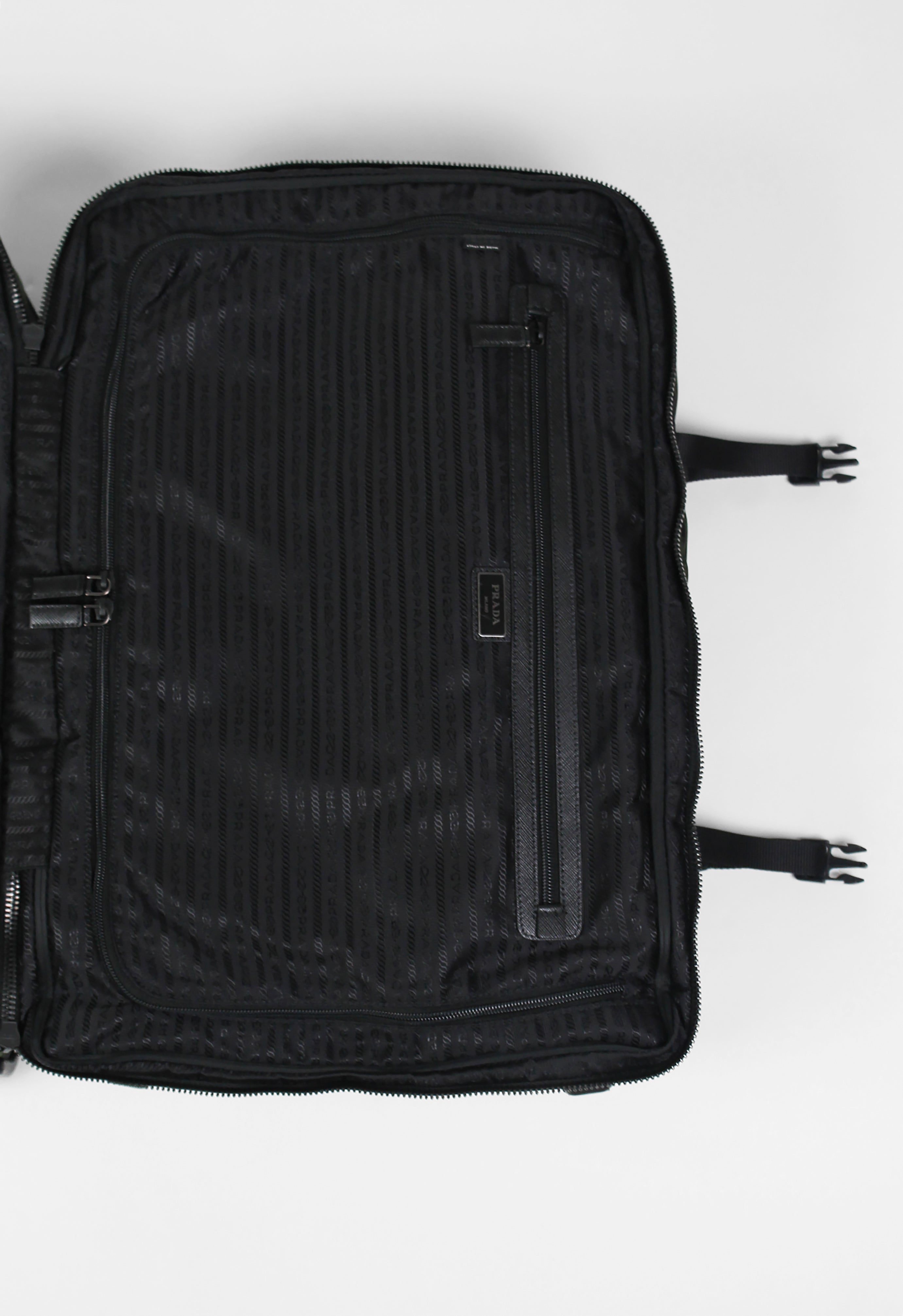 PRADA TESSUTO NYLON HIBISCUS SUITCASE