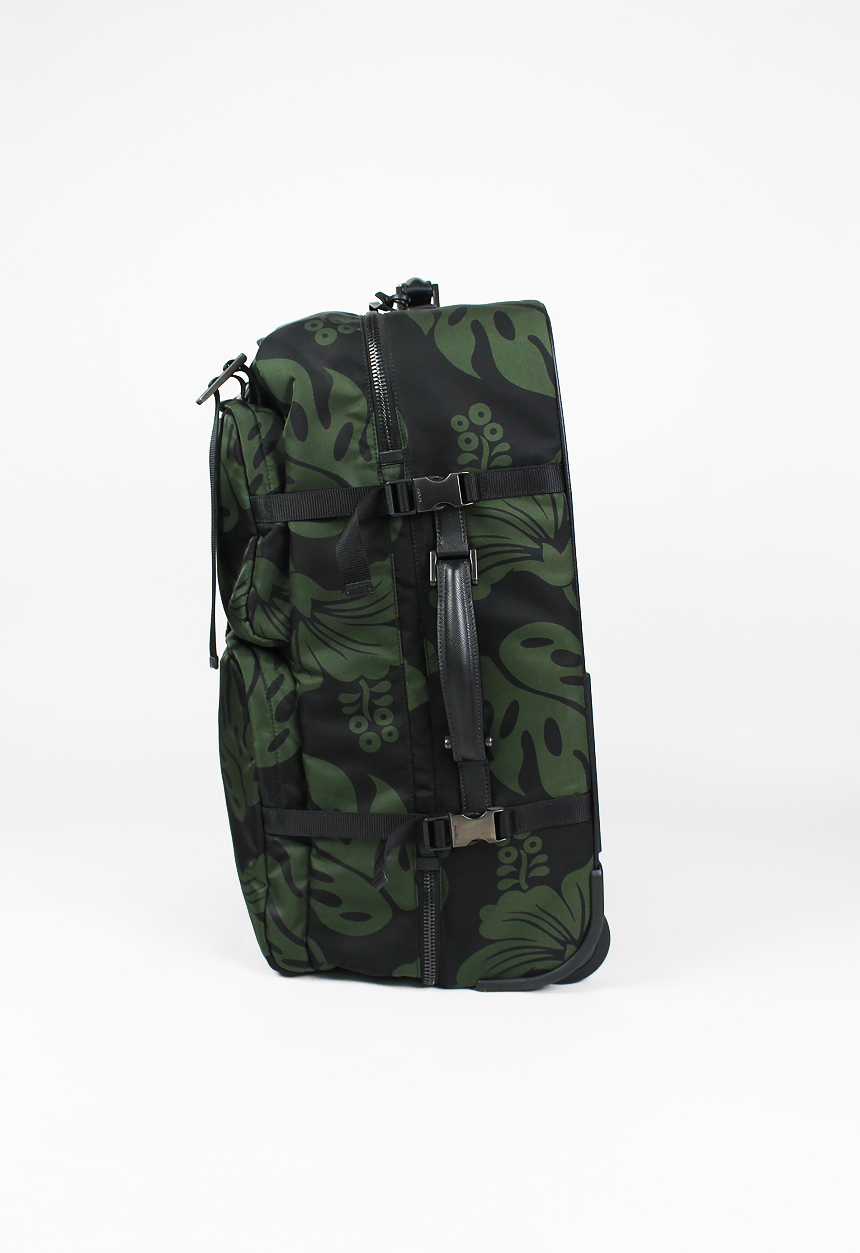 PRADA TESSUTO NYLON HIBISCUS SUITCASE