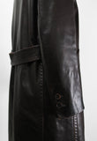 PRADA LONG BROWN LEATHER COAT