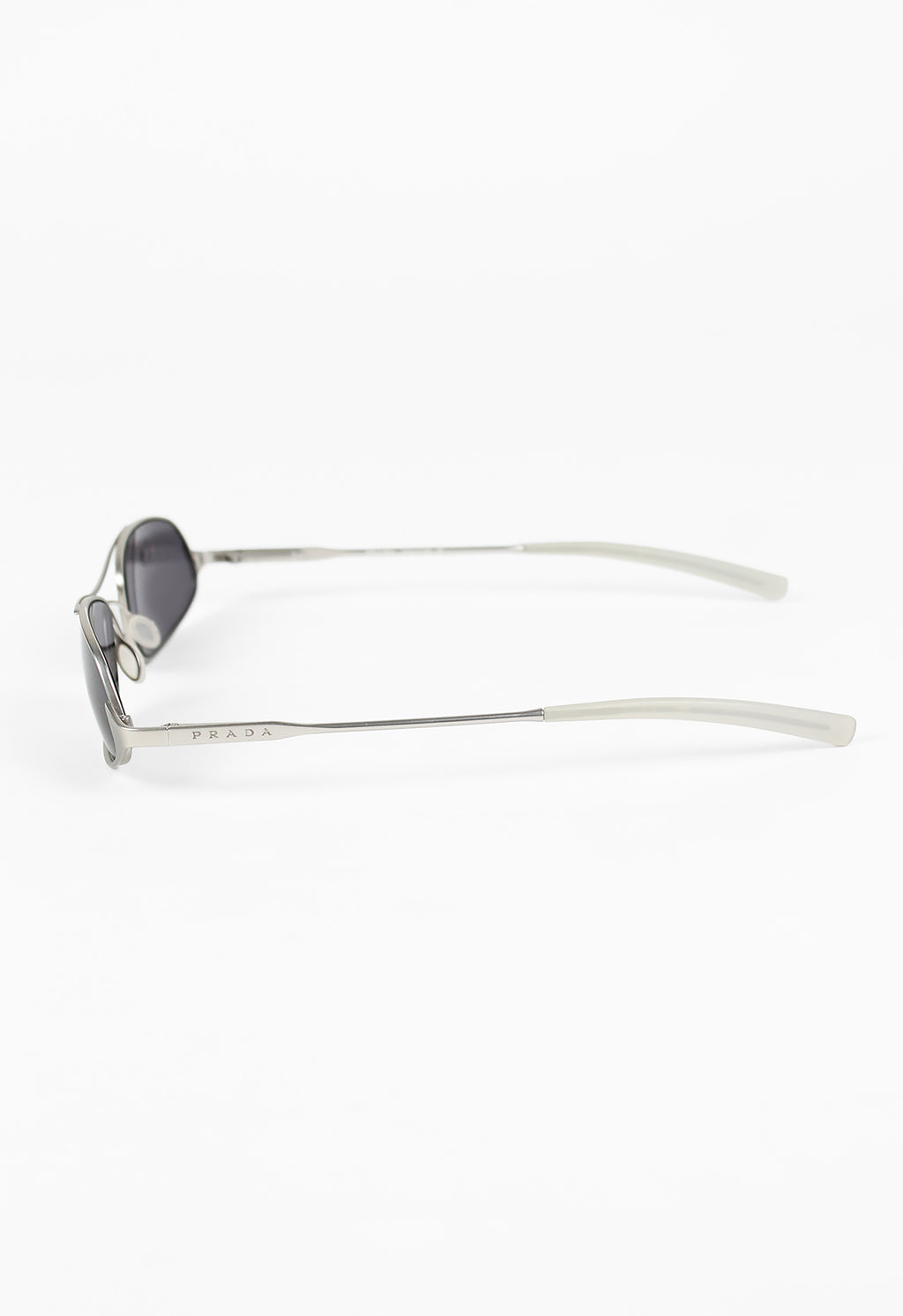PRADA SS 2000 MATTE SILVER FROSTED SUNGLASSES