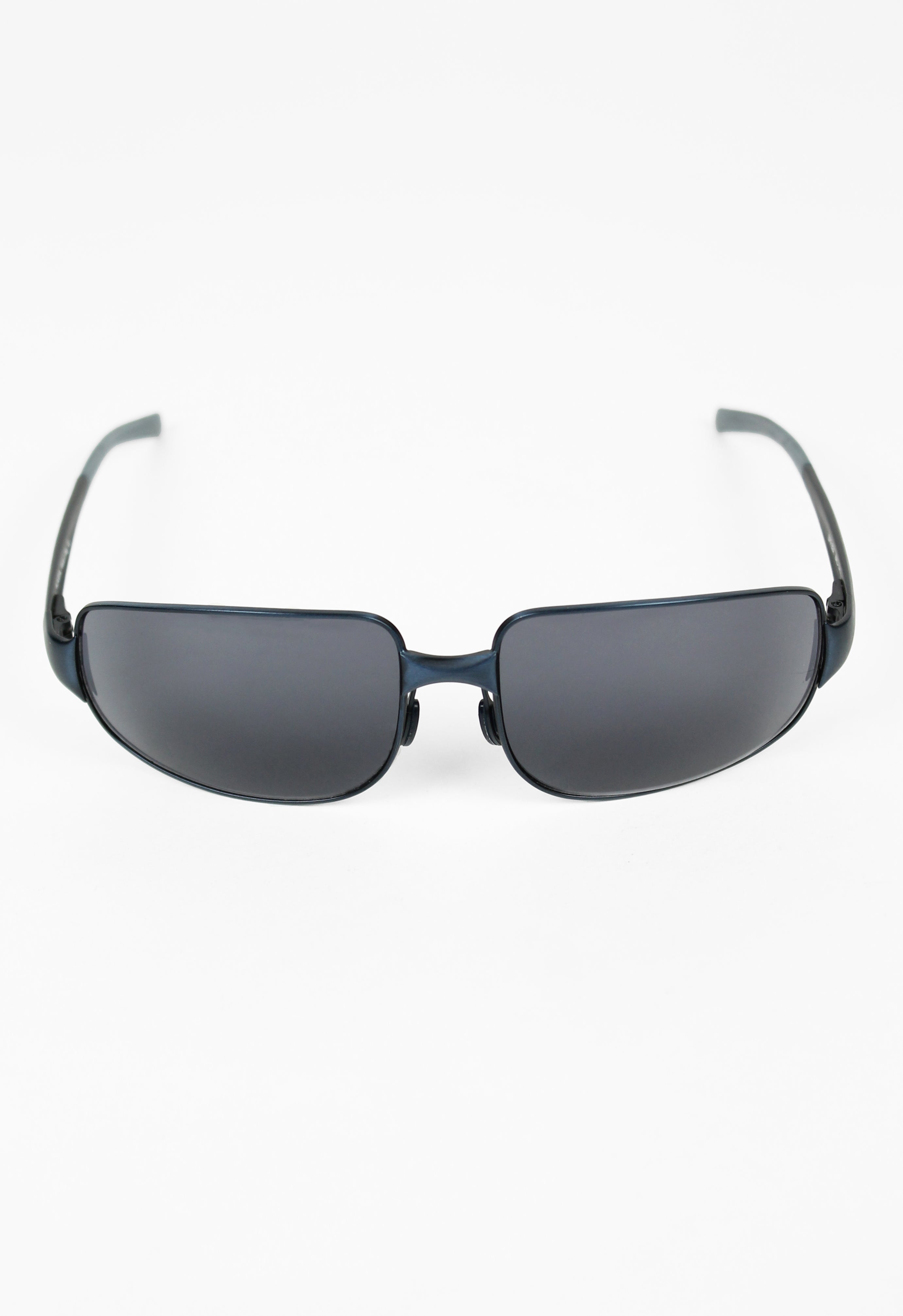 PRADA SS 2000 BLUE METALLIC SQUARE SUNGLASSES