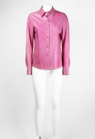 PRADA PINK LEATHER SHIRT