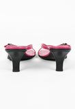 PRADA HOT PINK KITTEN HEEL SANDALS