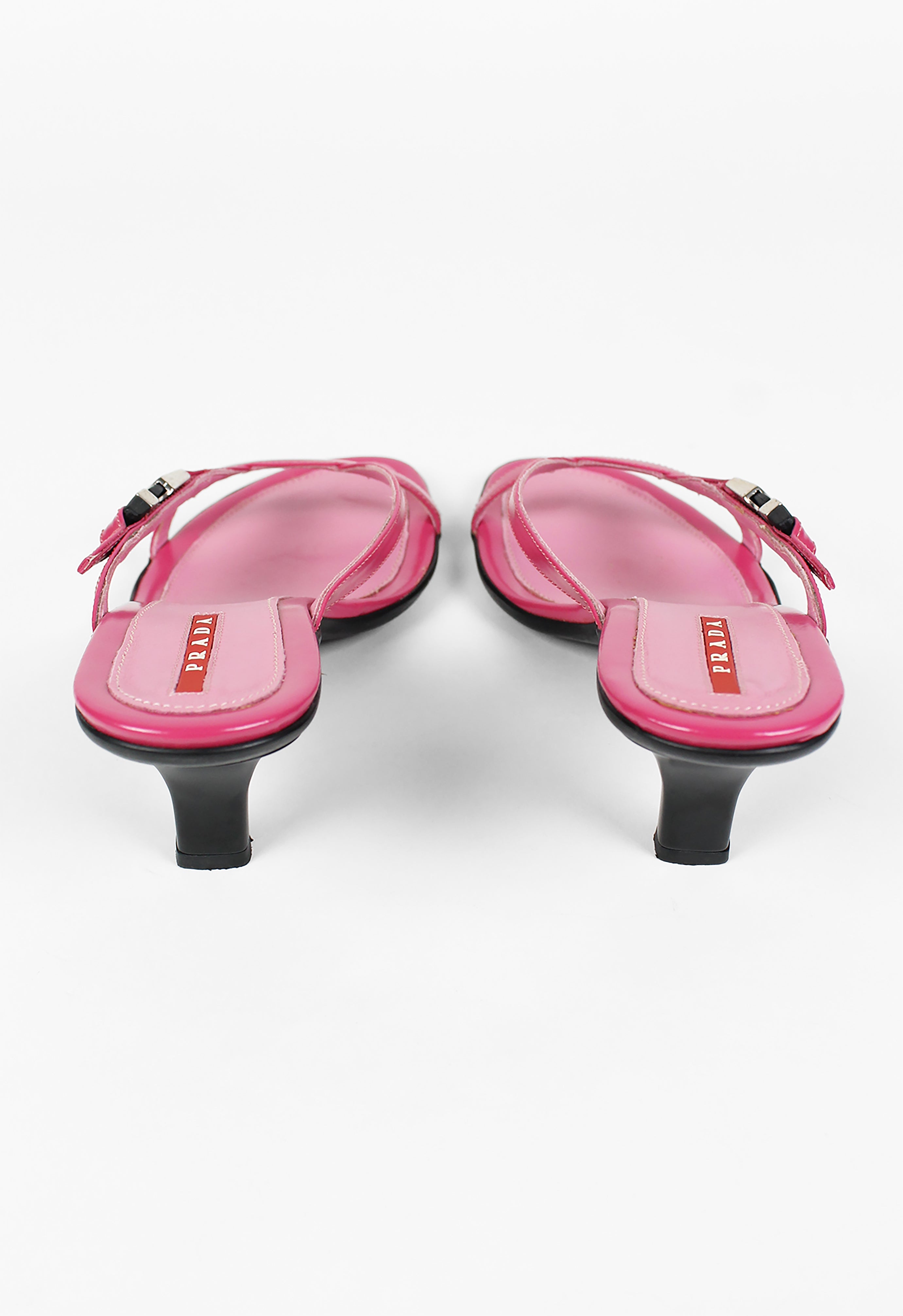 Prada Neon Pink outlets Sandals