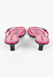 PRADA HOT PINK KITTEN HEEL SANDALS