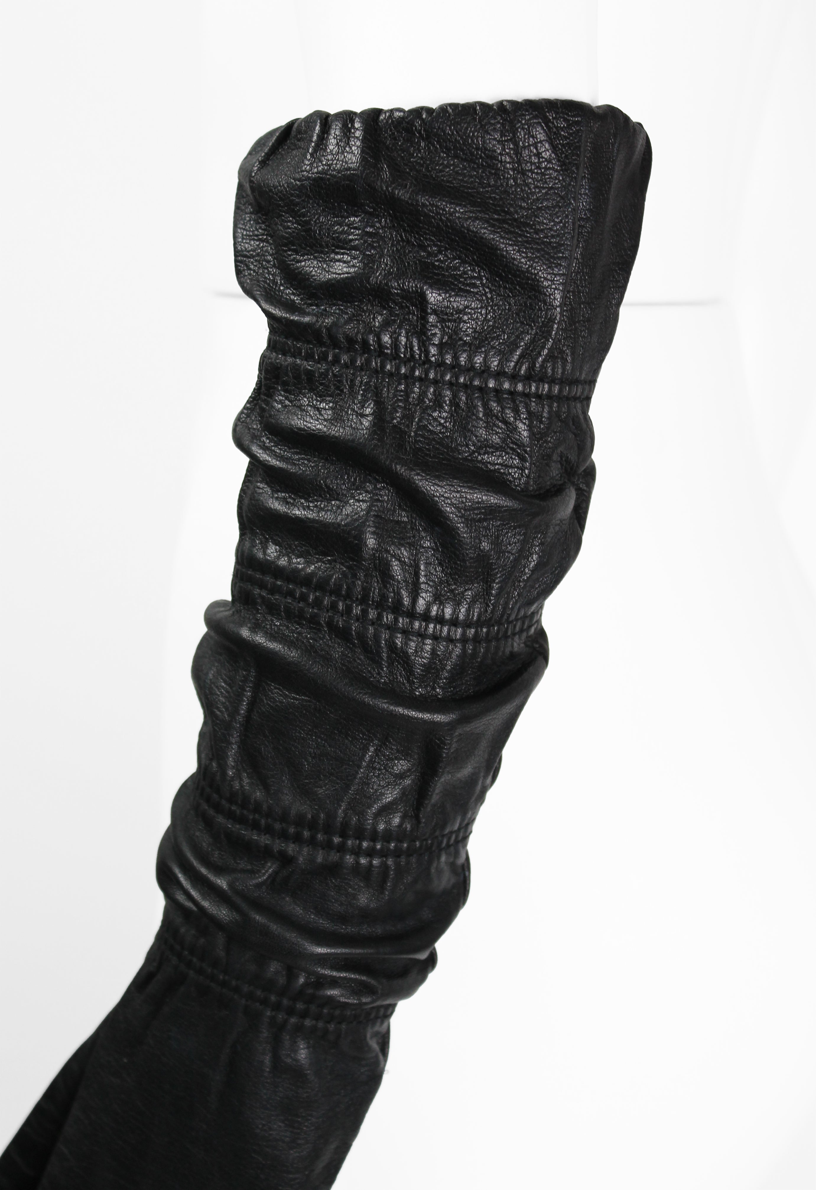 PRADA FW 2006 RUCHED LEATHER GLOVES