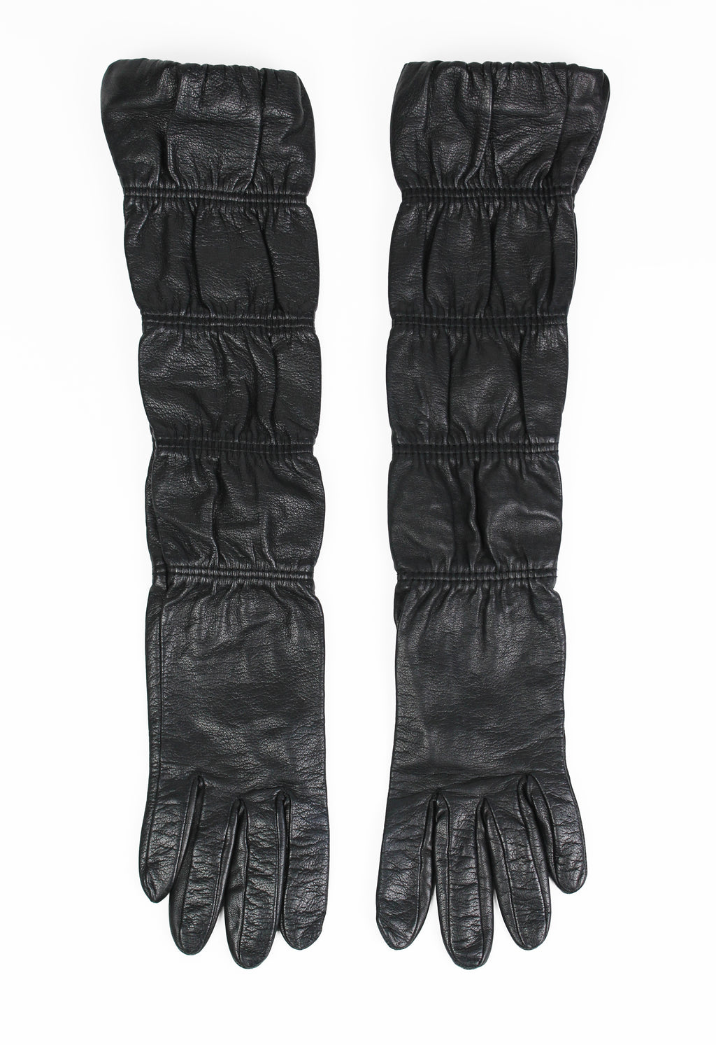 PRADA FW 2006 RUCHED LEATHER GLOVES