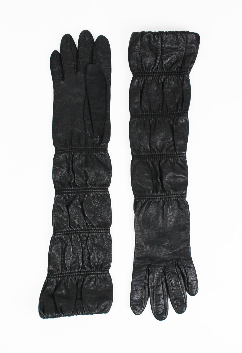 PRADA FW 2006 RUCHED LEATHER GLOVES