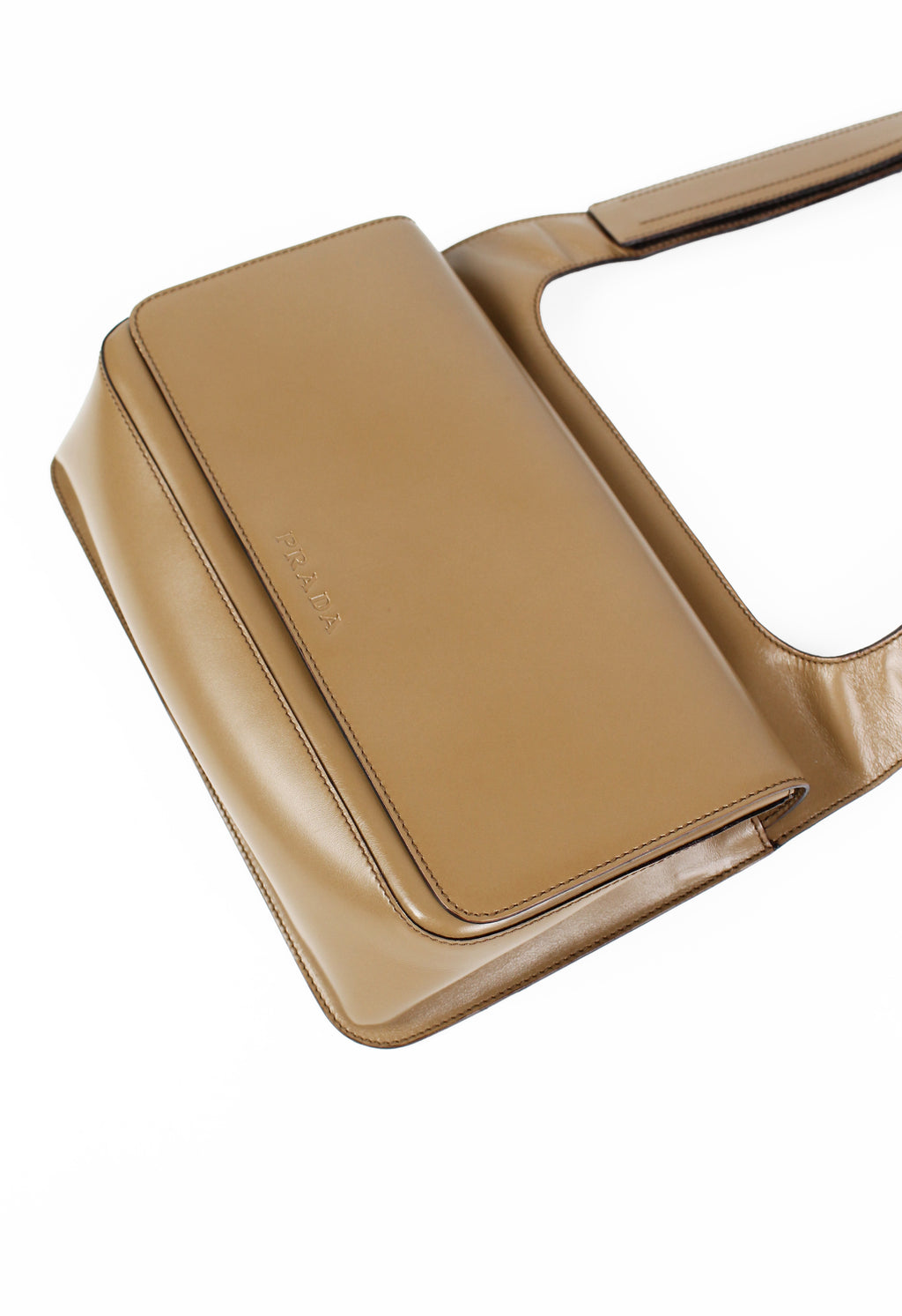 PRADA SS 1999 CAMEL LEATHER SHOULDER BAG