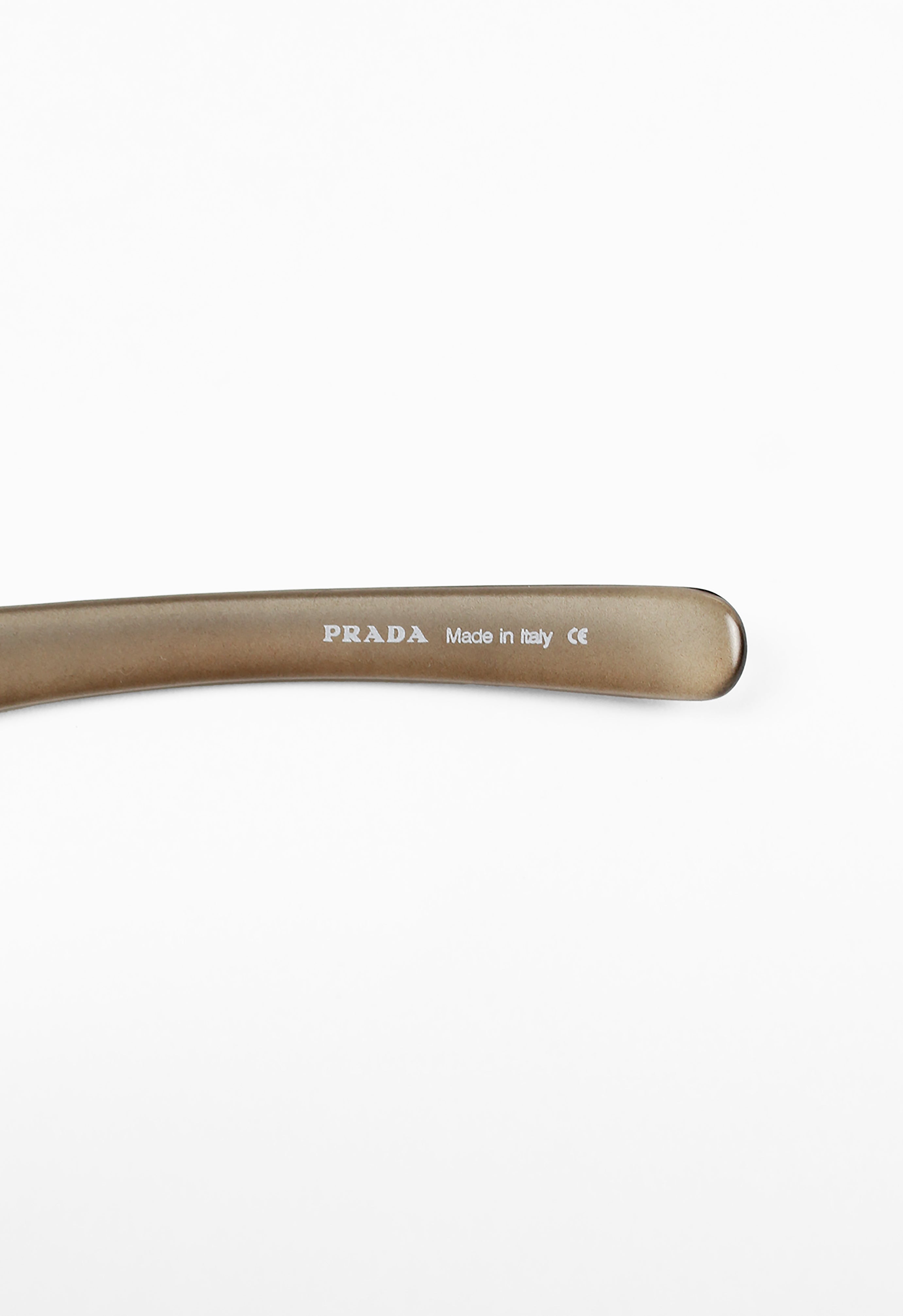 PRADA SS 2000 BROWN BI-COLOUR CURVED SUNGLASSES