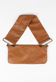 PRADA SS 2001 BROWN AND ORANGE LEATHER FLAP BAG