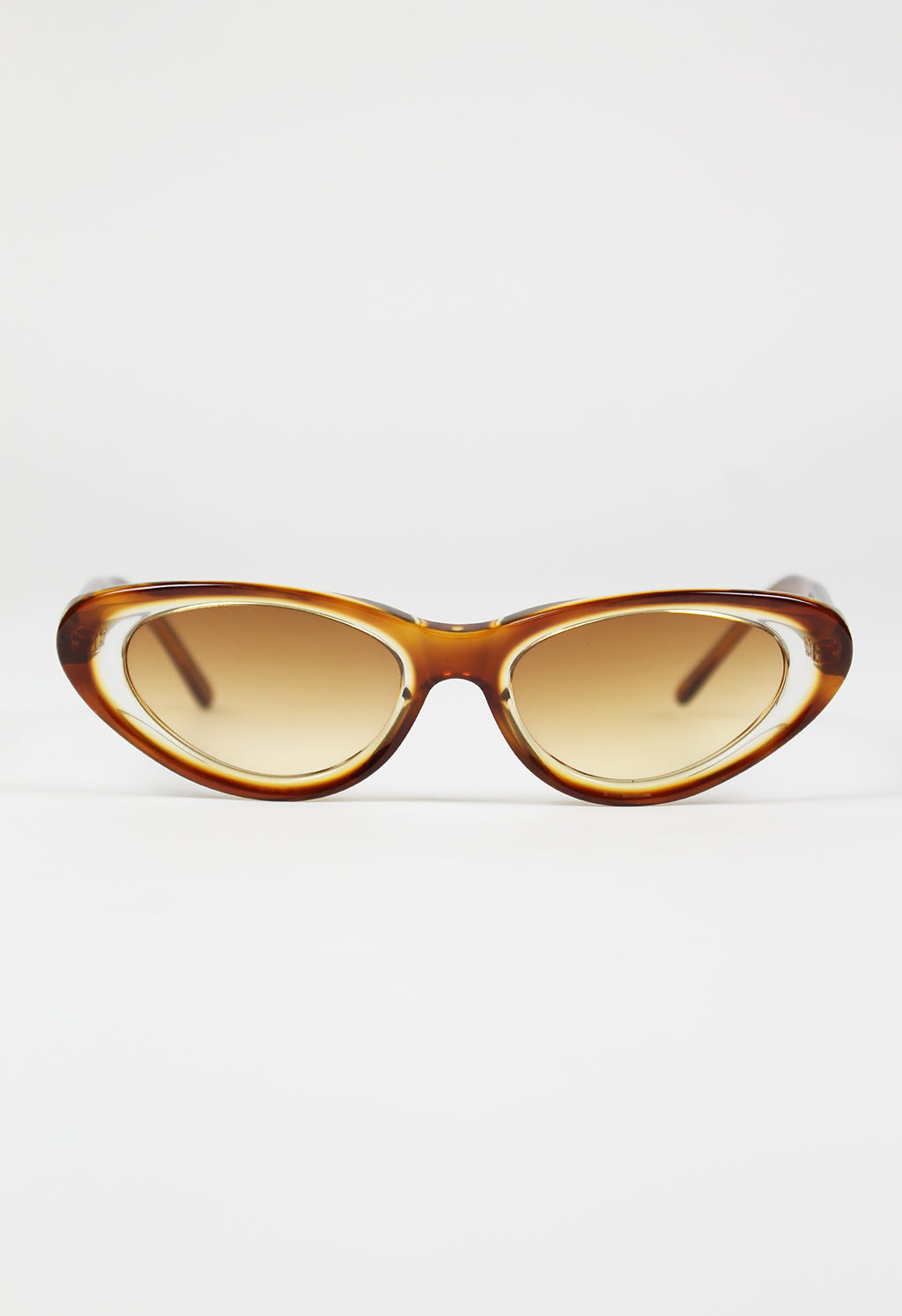 PRADA SS 2001 TWO TONE CARAMEL CAT EYE SUNGLASSES