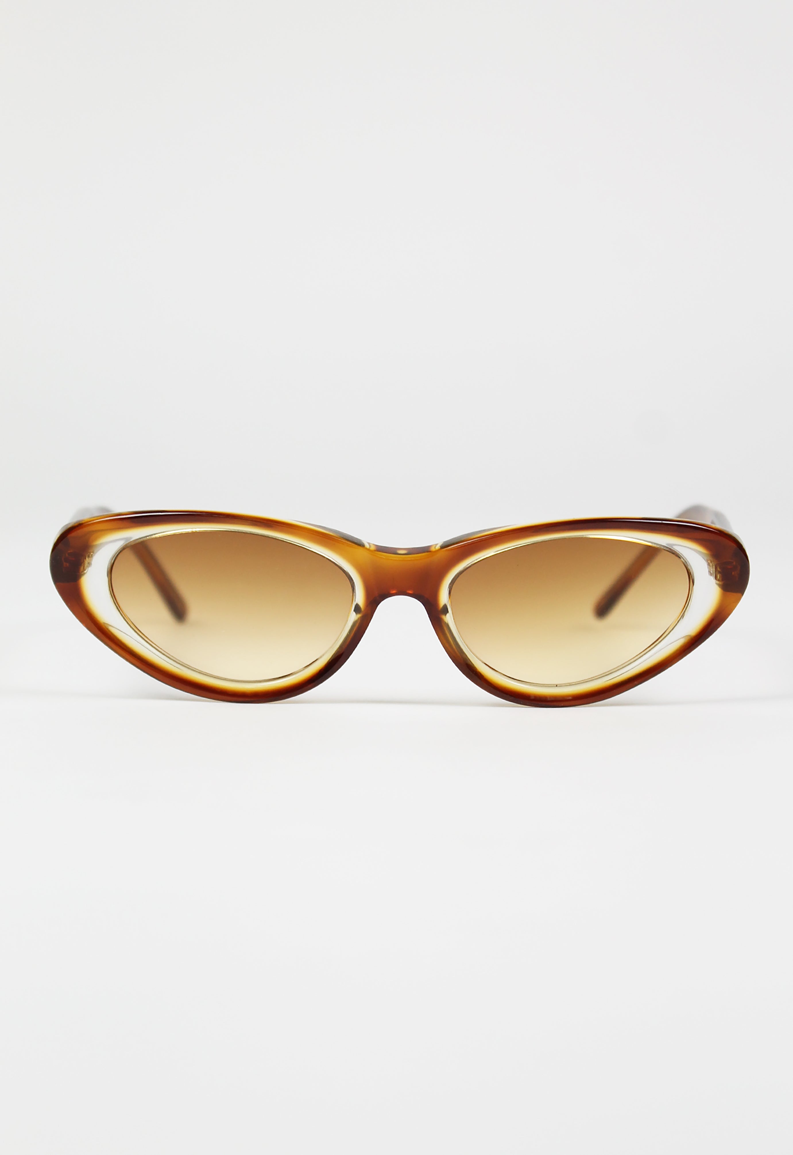 PRADA SS 2001 TWO TONE CARAMEL CAT EYE SUNGLASSES